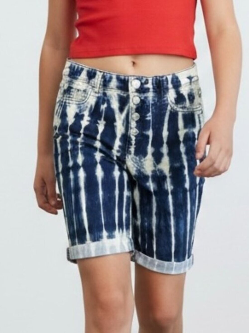 Jordache‎ Denim Tie Dye Jeans Bermuda Shorts Girls Sz 16